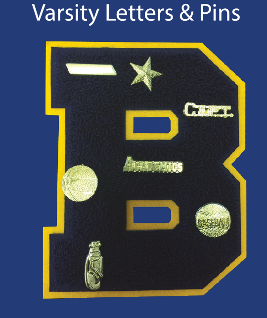 Varsity Chenille Letterman Jacket Pin 