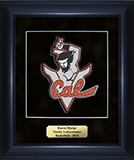 12x14 Solid Wood Display Satin Black Frame Personalized Gold Plate
